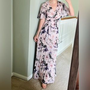 ASOS Pleated Floral Maxi Dress - Size 4